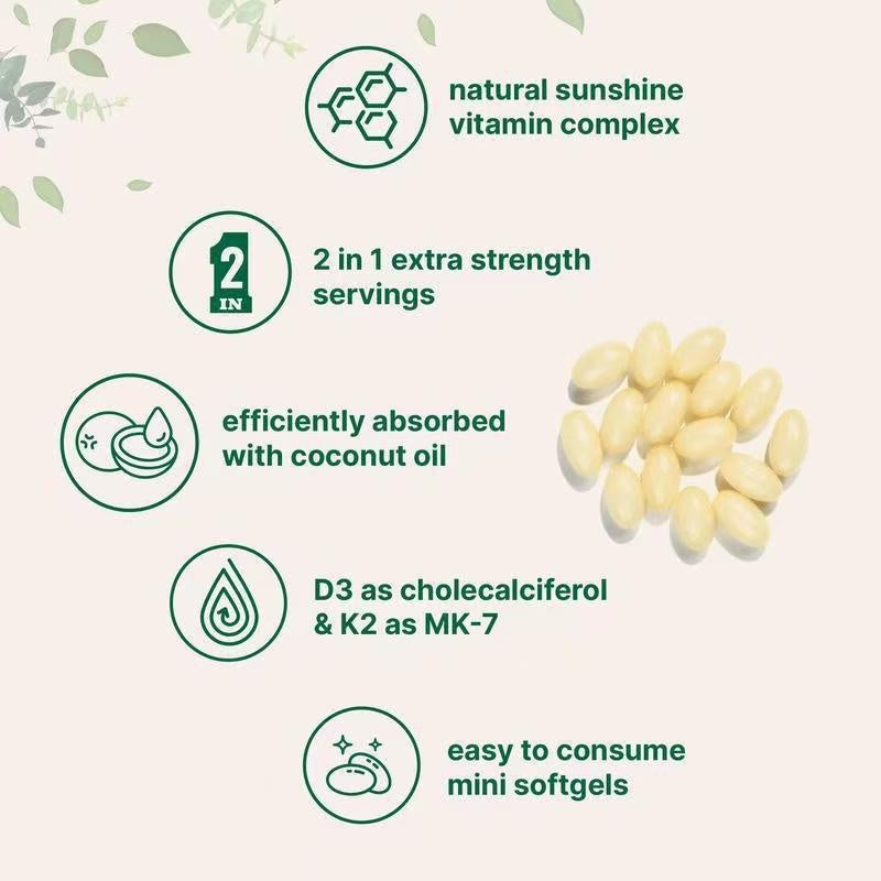NovaraLabs™ Vitamin D3 + K2 Capsules