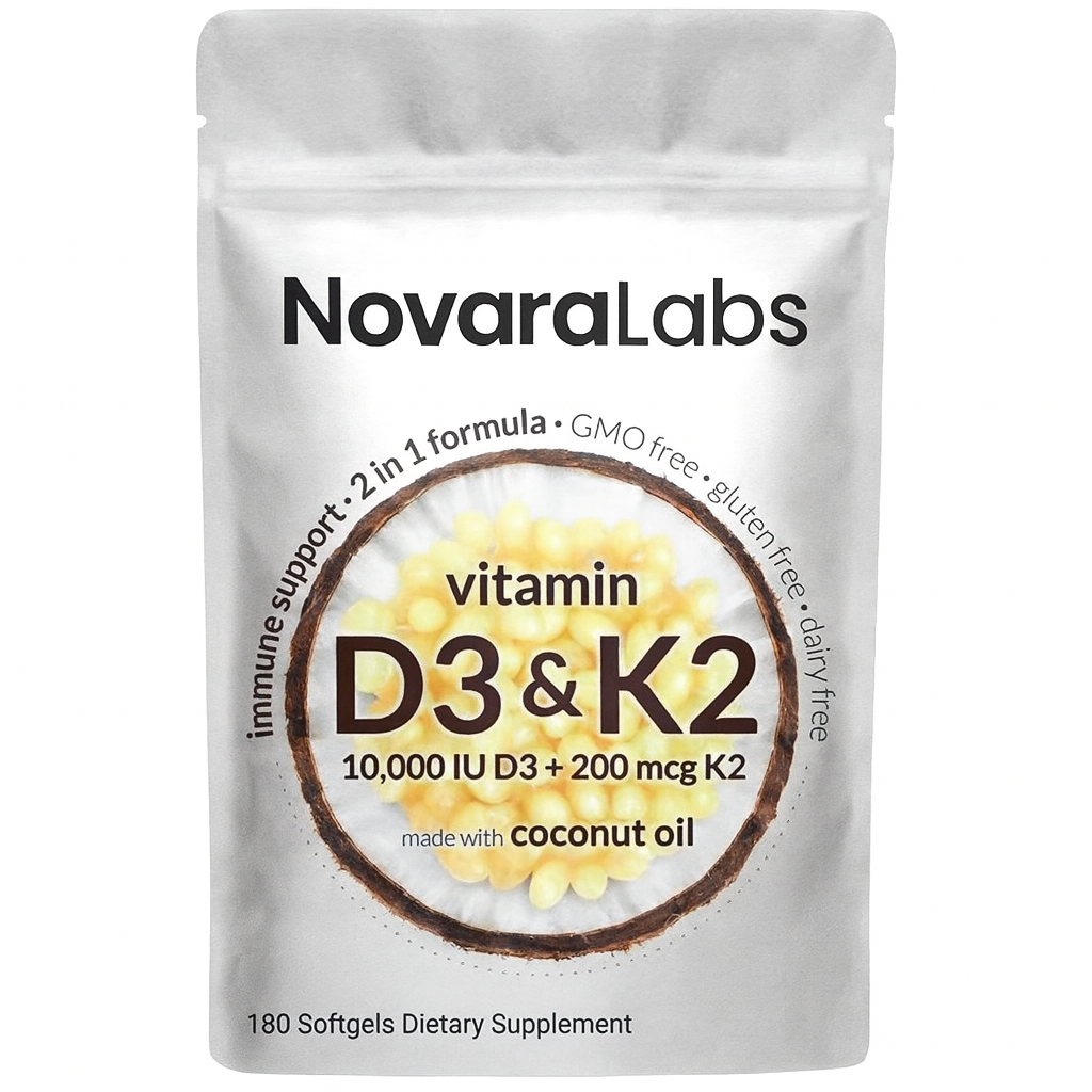 NovaraLabs™ Vitamin D3 + K2 Capsules
