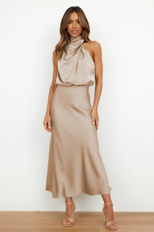 Valeria |  Robe Longue avec Col Halter