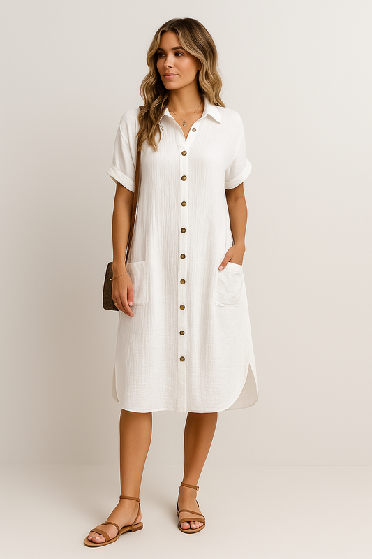 Novara | Robe polo oversize en tissu